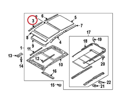 NEW Front Right Passengers Side Roof Rack Moulding OEM For 13-15 Santa Fe Sport