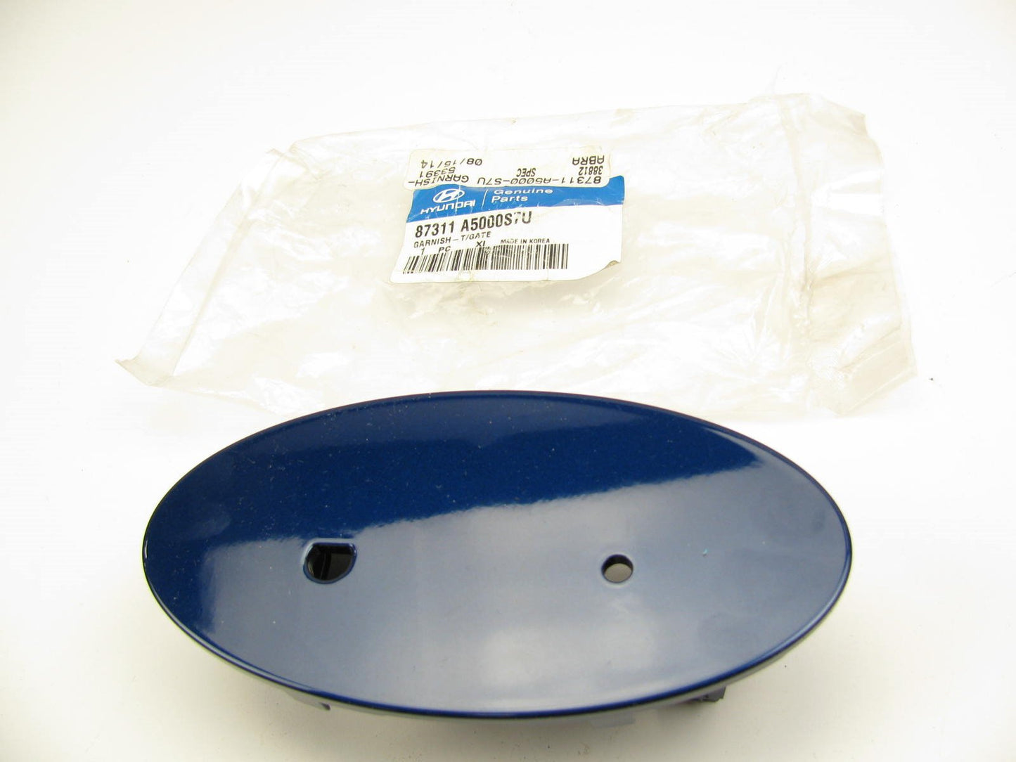 NEW Rear Tailgate Liftgate Emblem Moulding BLUE Plate OEM For 13-14 Elantra GT