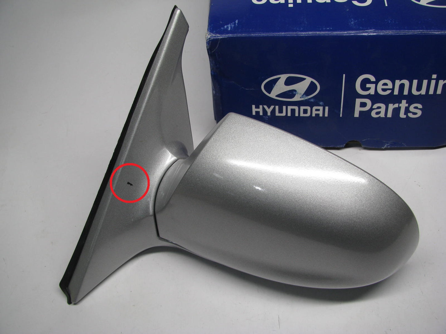 COSMETIC DAMAGE - 8761025610CA LEFT Door Mirror OEM For 1999-2006 Hyundai Accent