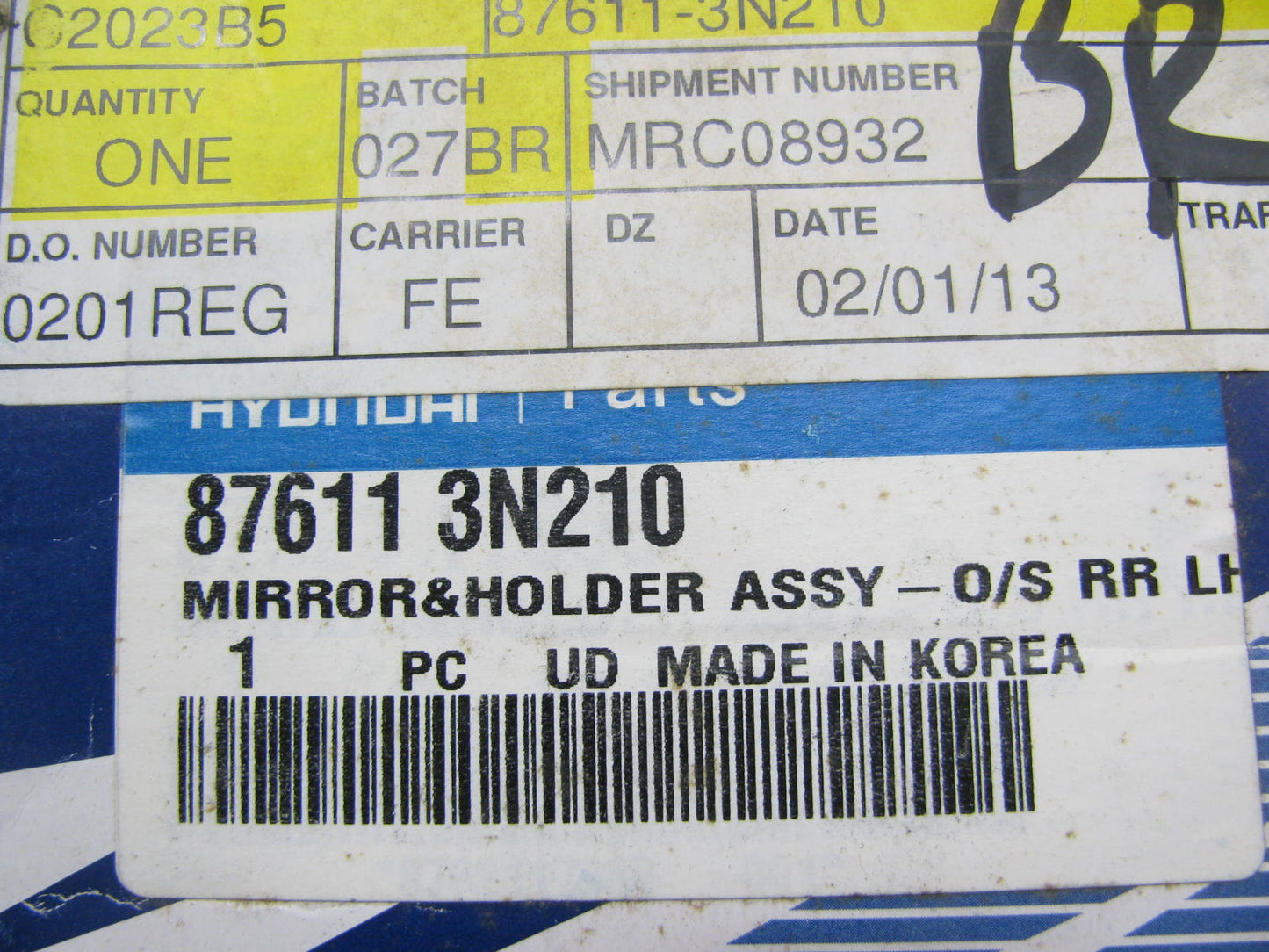 Left Mirror Glass With Blind Spot Detect OEM For 2021-2023 Santa Fe 876113N2101
