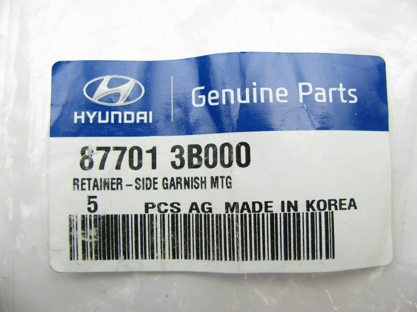 New OEM (5) Pcs Exterior Wheel Flare Retainer Clips For 05-09 Tucson 877013B000