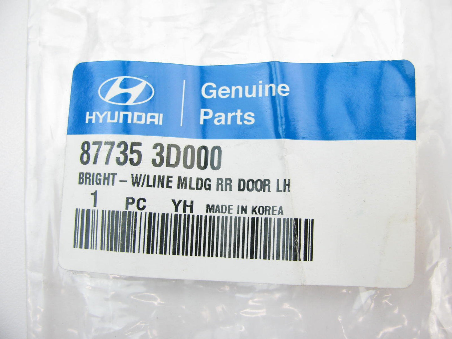 Rear Left Drivers Side Door Moulding Strip OEM For 2002-2005 Sonata