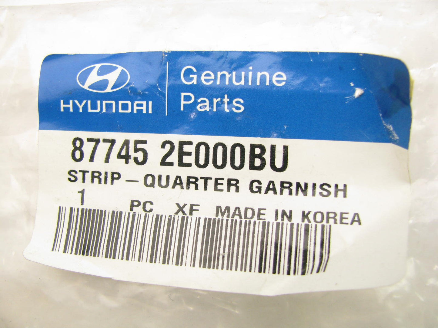 FRONT Wheel Arch Quarter Panel Seal Strip OEM For 07-08 Tucson 877452E000BU