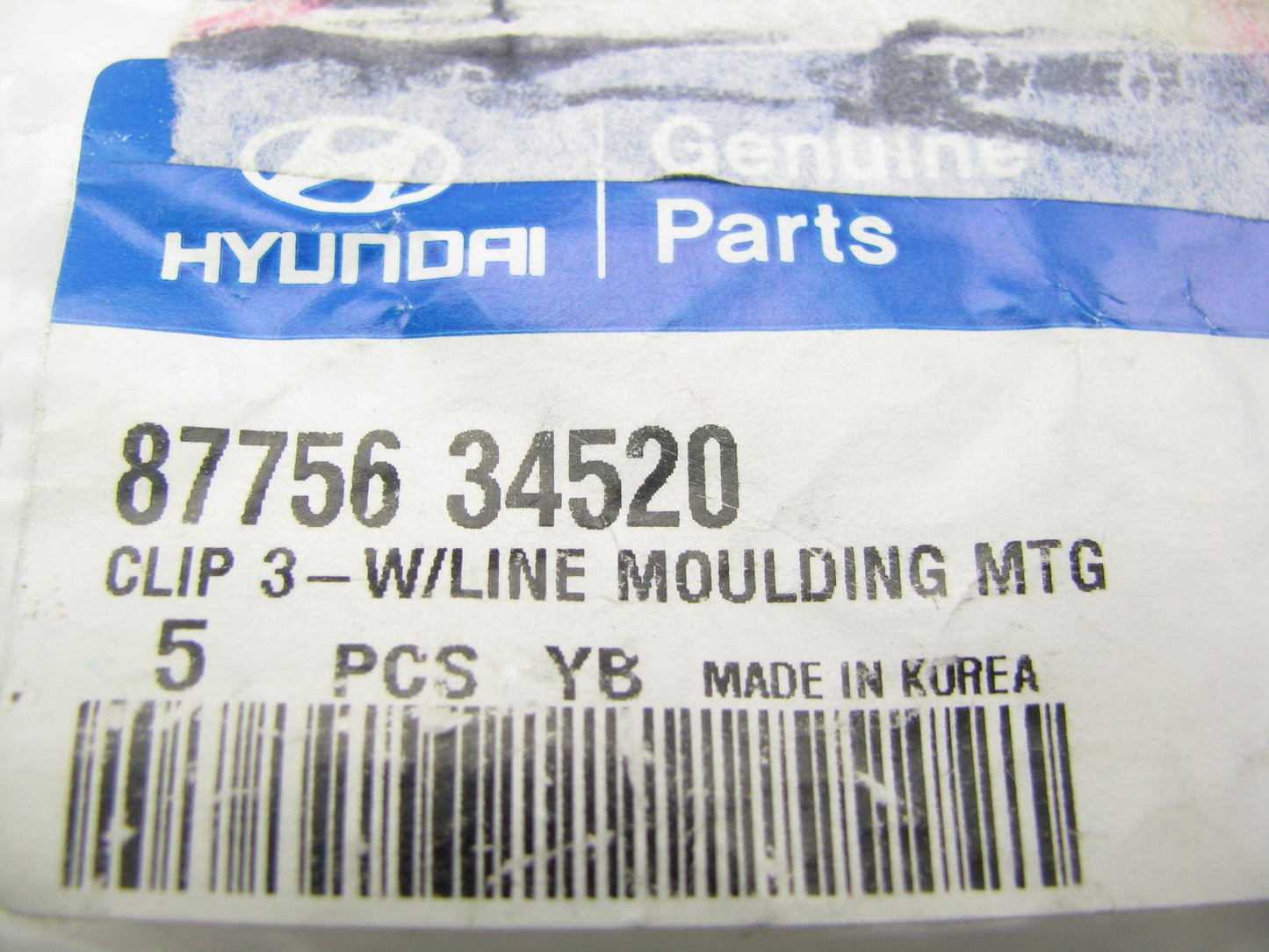 (5) NEW Waist Line Moulding Mounting Retainer Clips OEM For Hyundai 8775634520