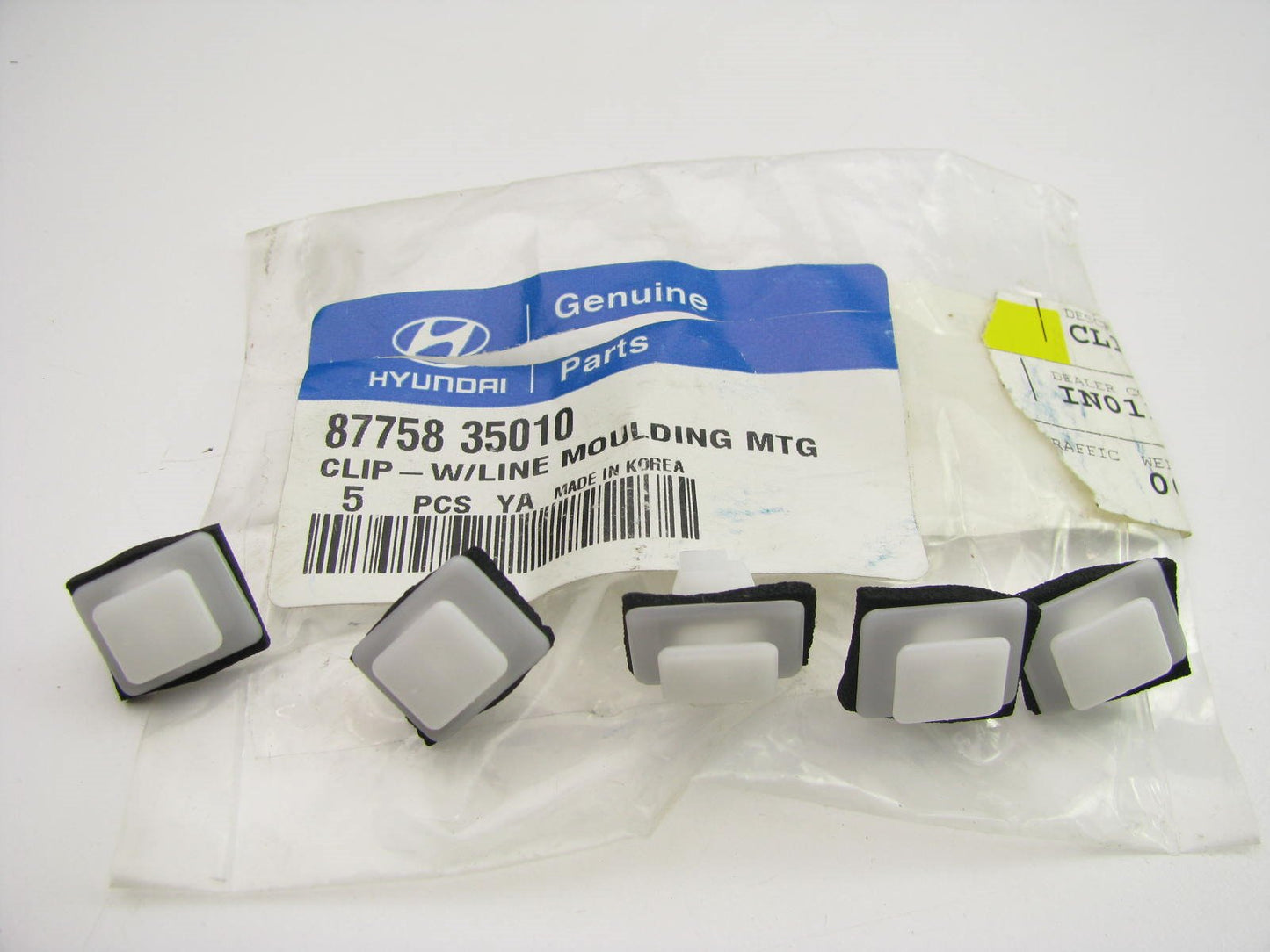 (5) NEW GENUINE REAR Waist Line Moulding Trim Clips OEM For 2006-2009 Hyundai A