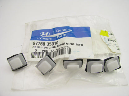 (5) NEW GENUINE REAR Waist Line Moulding Trim Clips OEM For 2006-2009 Hyundai A