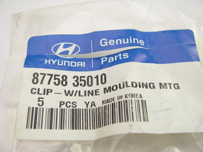 (5) NEW GENUINE REAR Waist Line Moulding Trim Clips OEM For 2006-2009 Hyundai A
