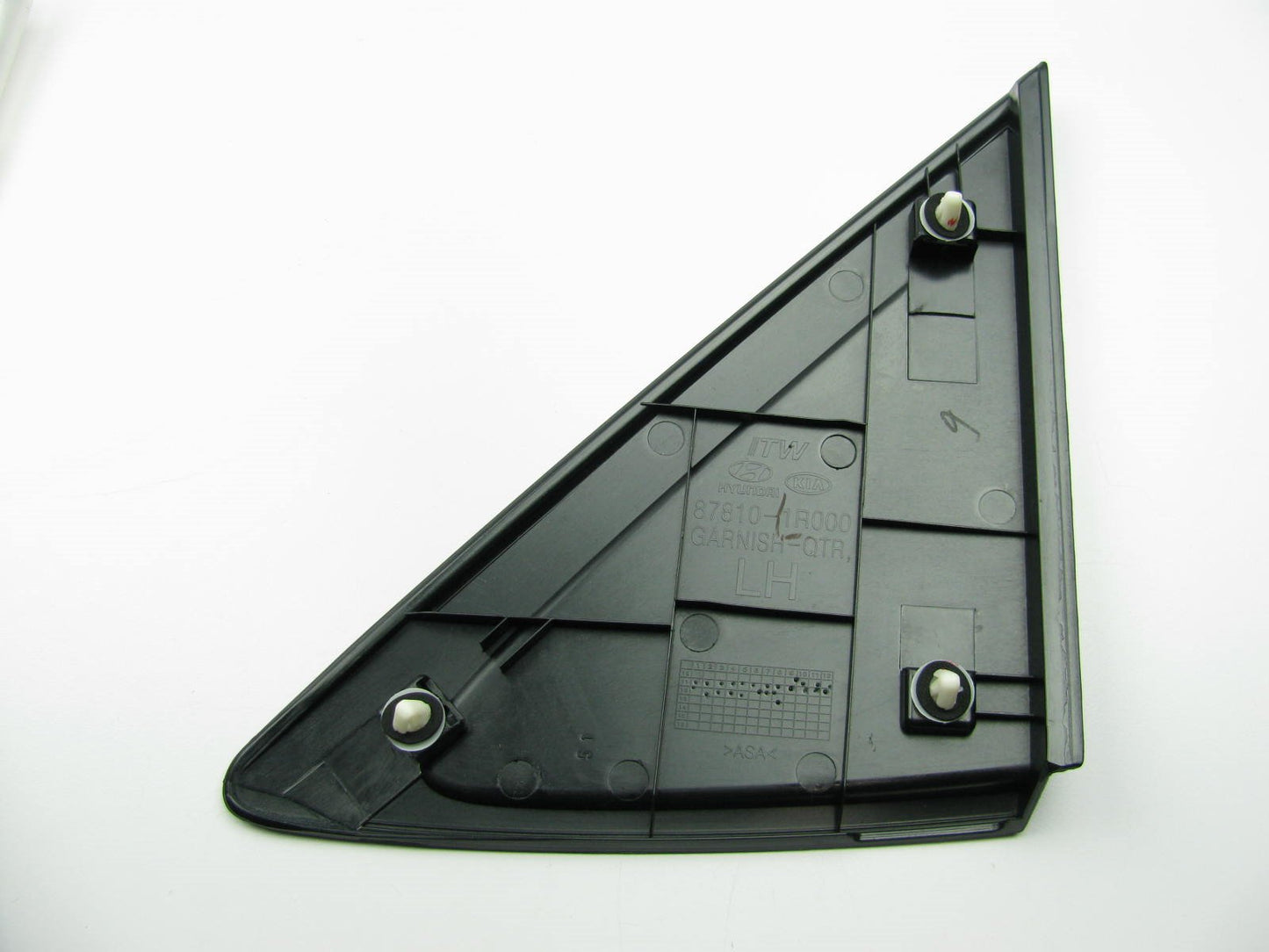 New Rear Quarter Window Moulding Trim Panel Left Driver For 12-14 Accent Sedan