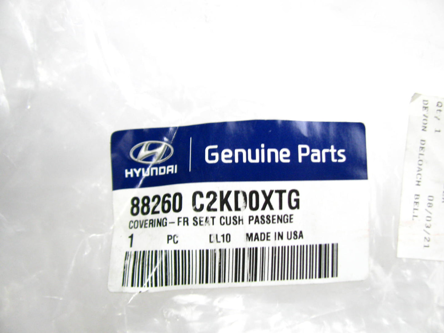 NEW 88260C2KD0XTG FRONT RIGHT Seat Cushion Cover OEM For 18-19 Hyundai Sonata