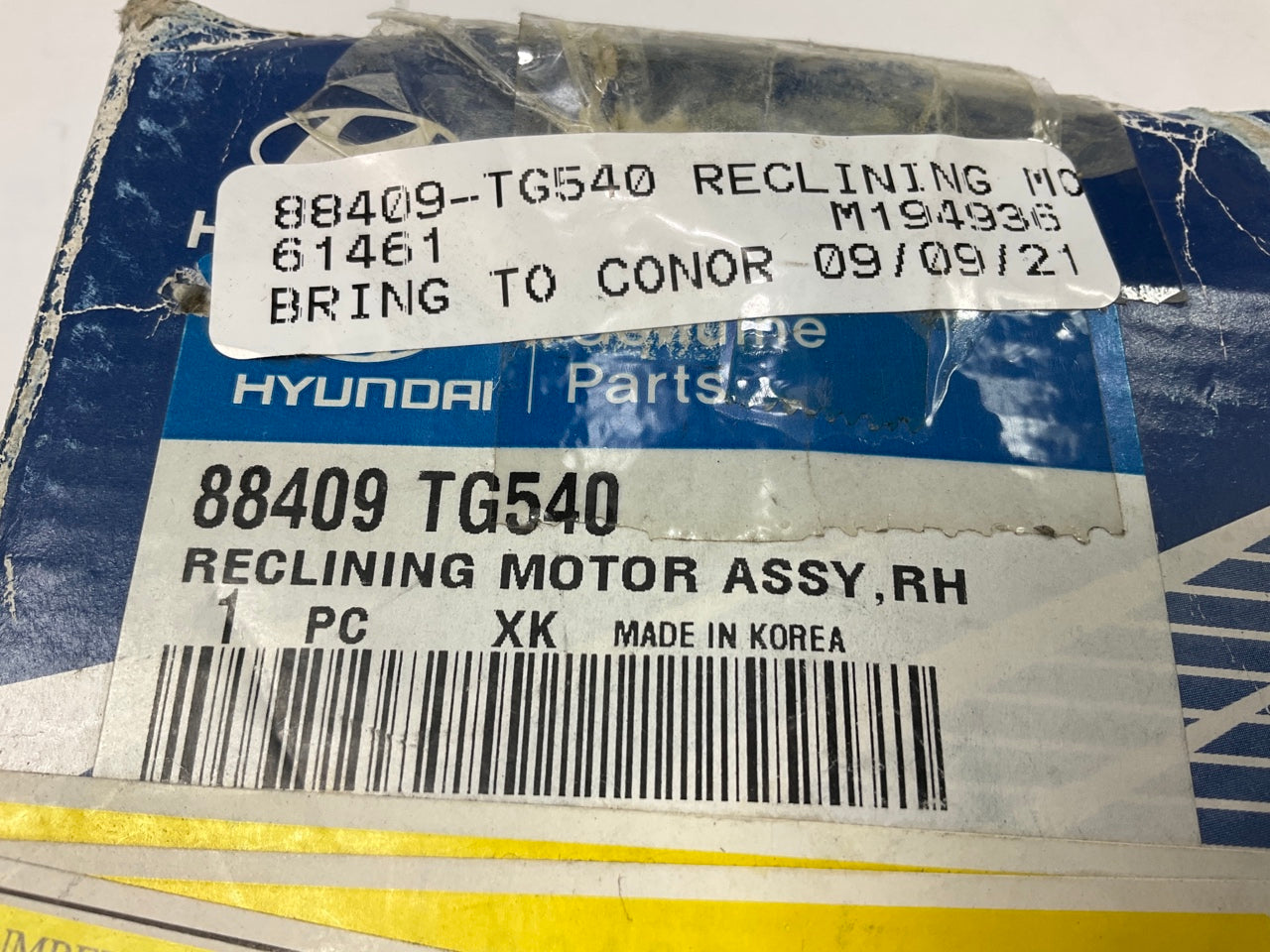 Right Passengers Side Seat Recline Adjust Motor OEM For 05-06 Azera 88409TG540