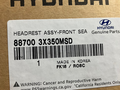 NEW Front Seat Headrest, Black Cloth, OEM For 2014-2016 Elantra 887003X350MSD