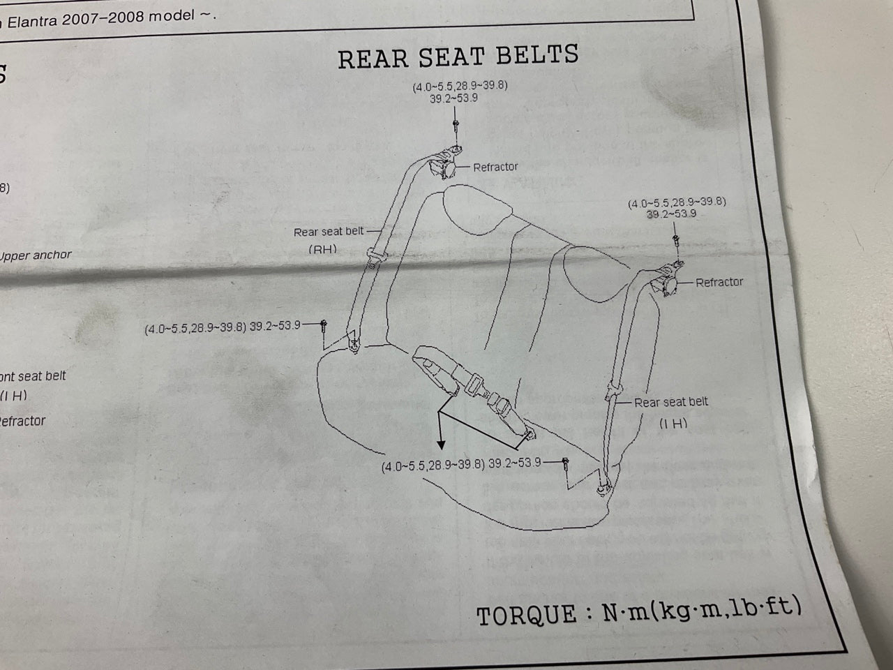 NEW - OEM 888202H5504W Front Right Seat Belt Retractor For 07-10 Hyundai Elantra