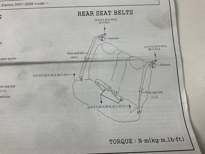 NEW - OEM 888202H5504W Front Right Seat Belt Retractor For 07-10 Hyundai Elantra