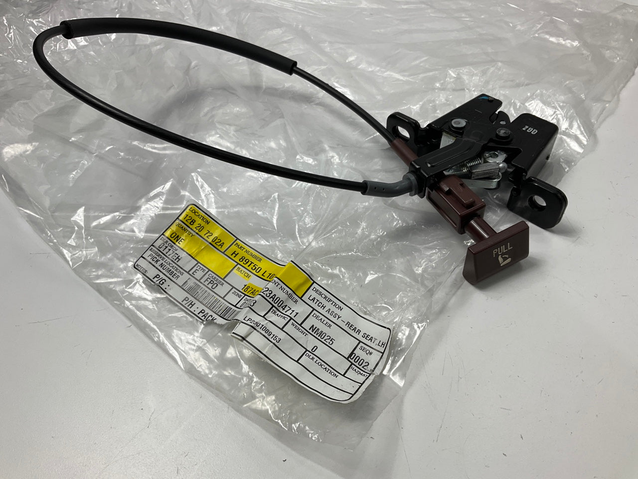Folding Rear Left Seat Fold-down Pull Cable Latch W/ Knob OEM For 20-23 Sonata