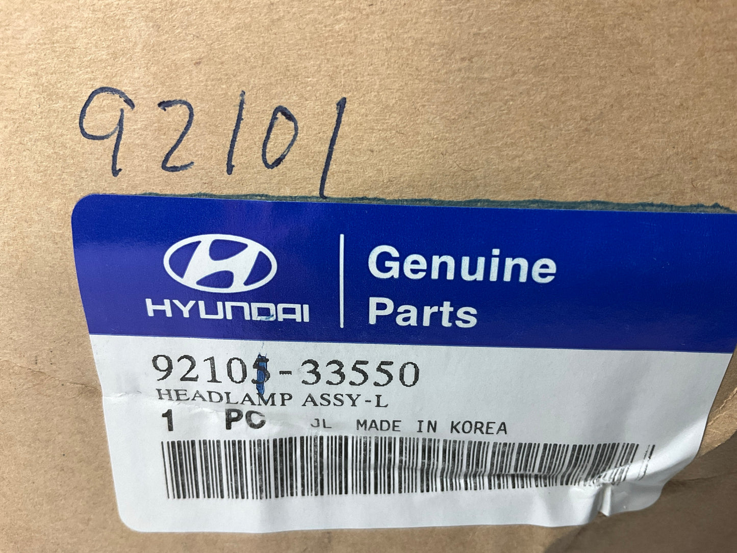 NEW Left Drivers Headlight Head Lamp OEM For 1992-1994 Hyundai Sonata 9210133550