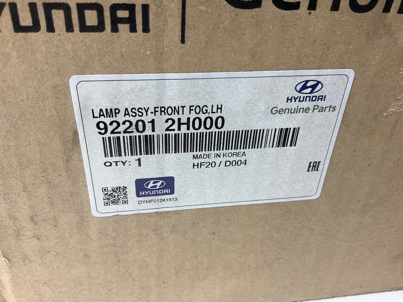 NEW - OEM 922012H000 Front Driver Side Fog Light Lamp For 07-10 Hyundai Elantra