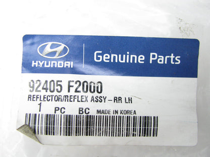 NEW - OEM 92405F2000 Rear Left Bumper Reflector For 2017-2018 Hyundai Elantra