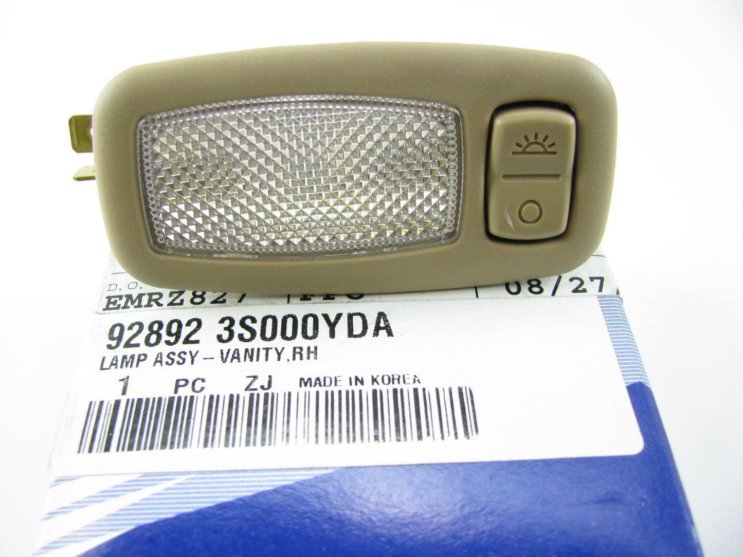Interior Roof Right Passengers Sunvisor Vanity Lamp BEIGE OEM For 2011-15 Sonata