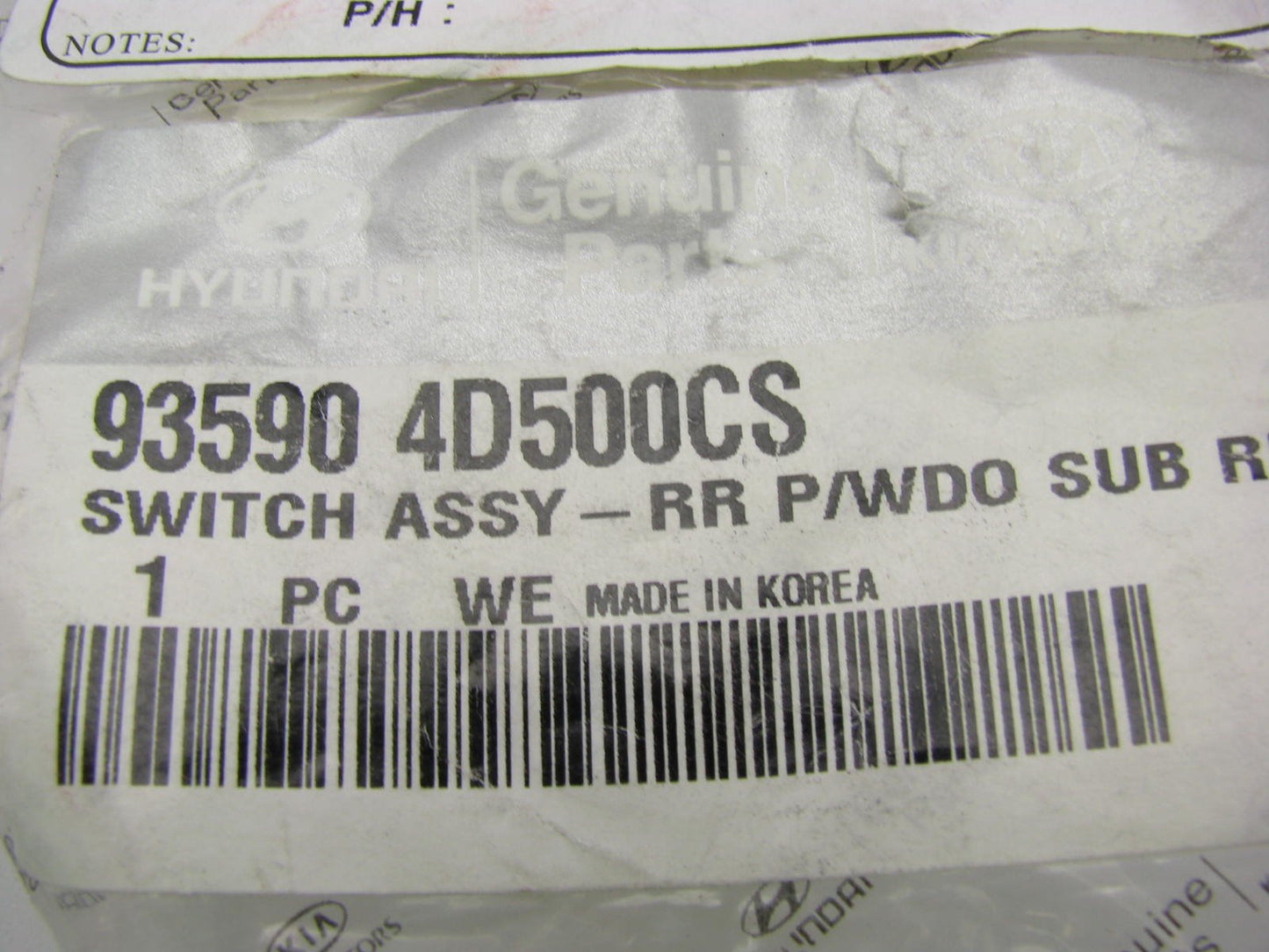 New OEM Rear Right Side Window Switch BEIGE For 07-08 Entourage 935904D500CS