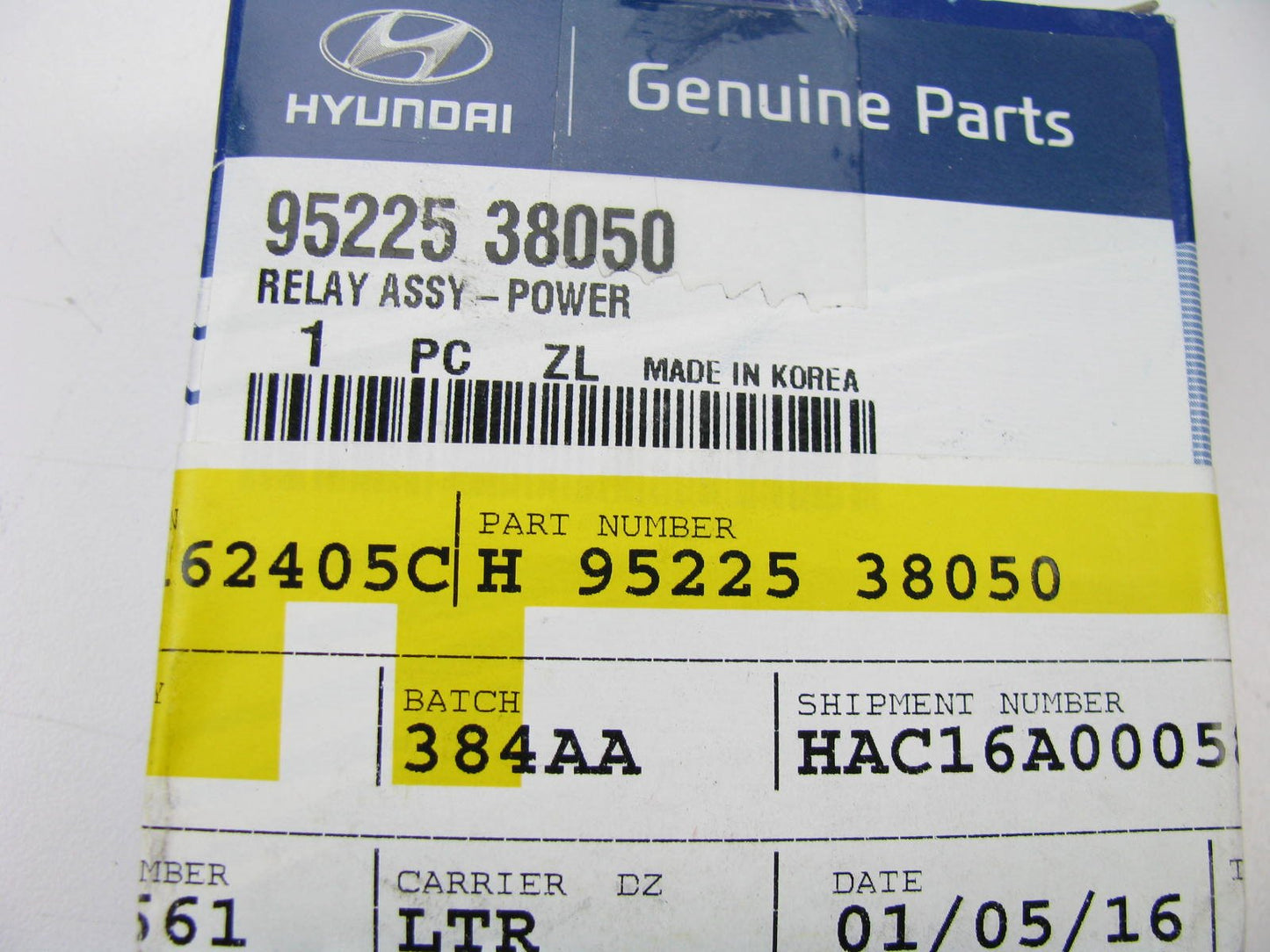 NEW - OEM For Hyundai 9522538050 Power Relay DECO 95225-38050