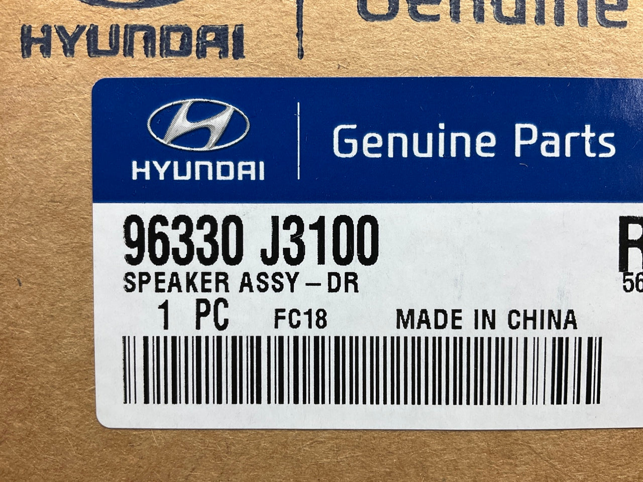 NEW Front Door Speaker OEM For 2019-2022 Hyundai Veloster 96330J3100