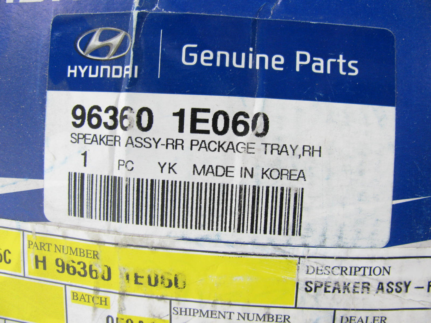 New OEM Right Rear Speaker 963601E060 For 2007-2011 Hyundai Accent Hatchback