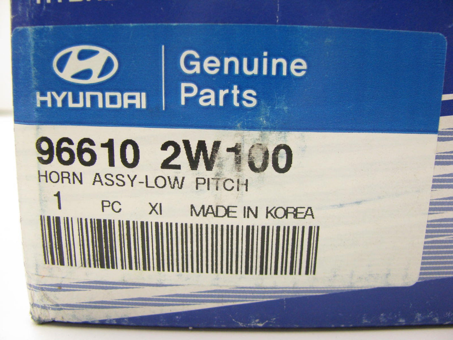 NEW GENUINE LOW PITCH Horn OEM For 2012-2013 Hyundai Santa Fe 966102W100