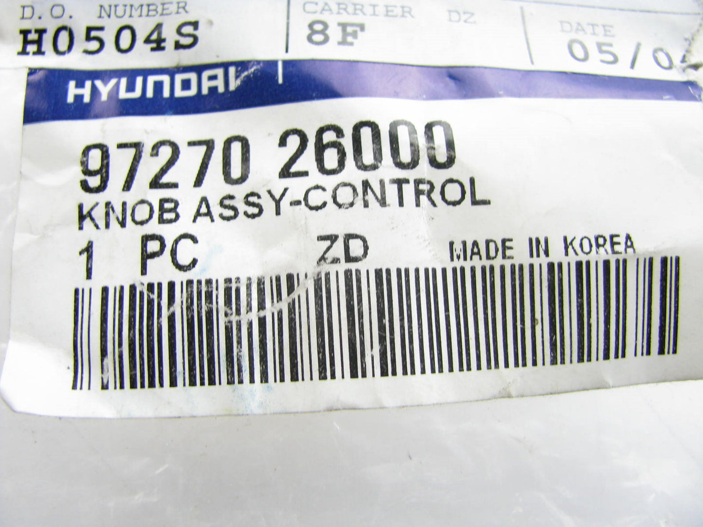 NEW - OEM 9727026000 Interior A/C Switch Heater Duct Control Knob For Hyundai