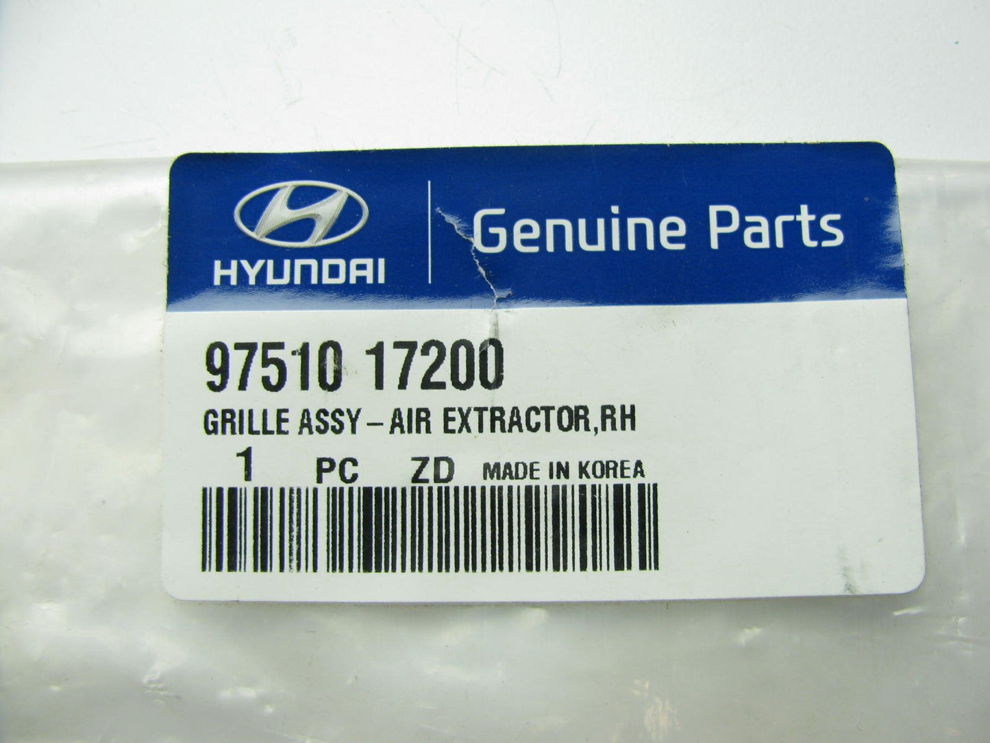 Quarter Panel Air Vent Grille Right Hand (Passengers) Side OEM For 15-19 Sonata