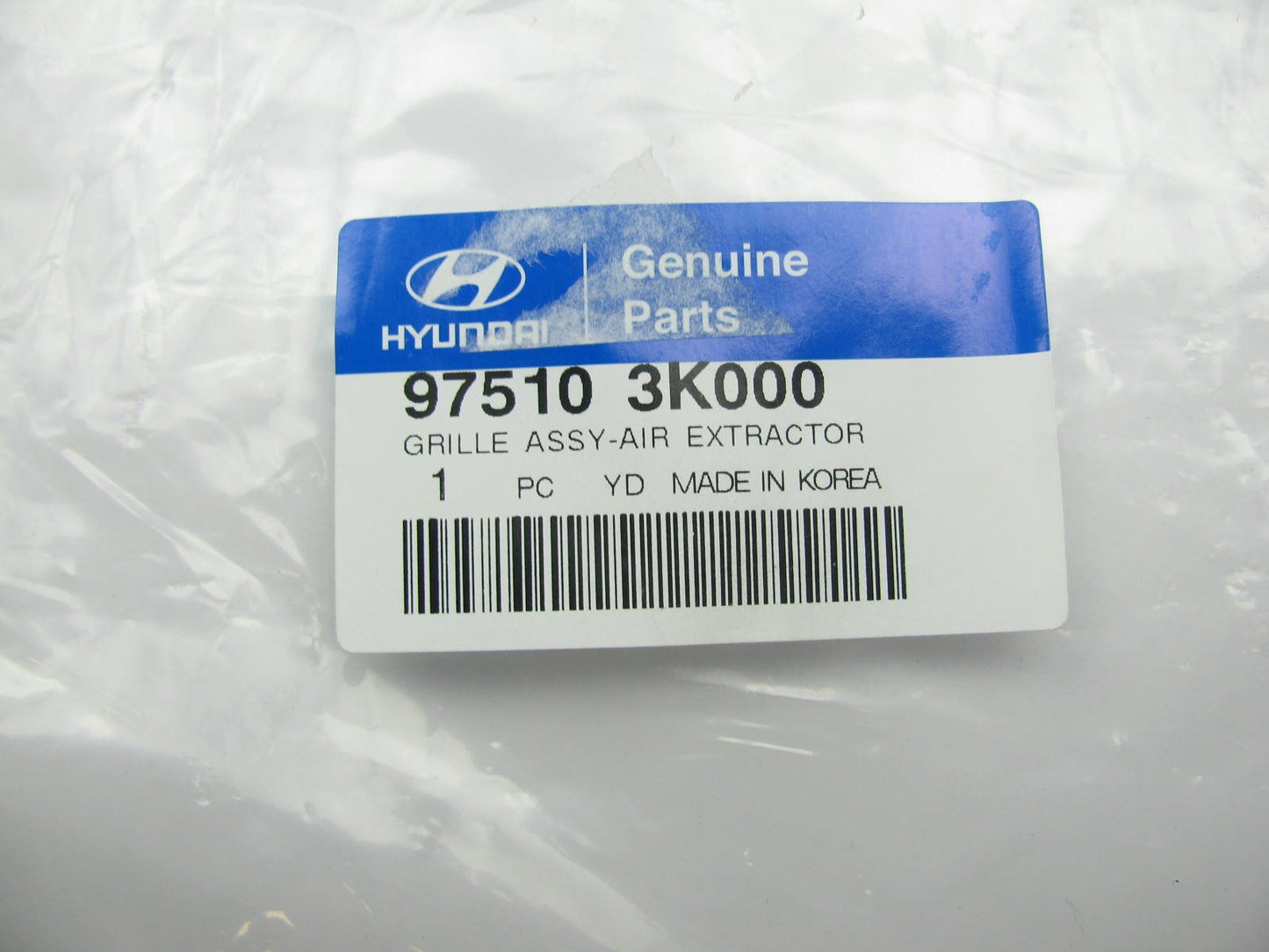 NEW - OEM Quarter Panel Pressure Vent For 2006-2015 Hyundai 975103K000