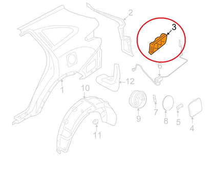 NEW - OEM Quarter Panel Pressure Vent For 2006-2015 Hyundai 975103K000