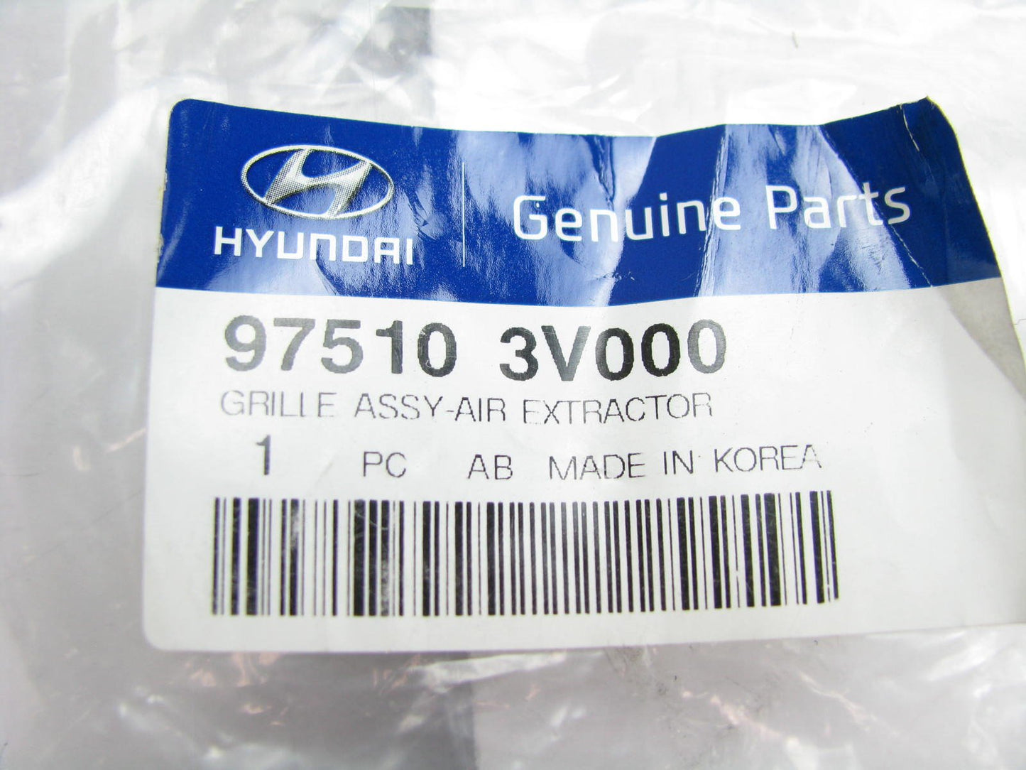 Rear Quarter Panel Air Pressure Extractor Grille Vent OEM For Hyundai 975103V000