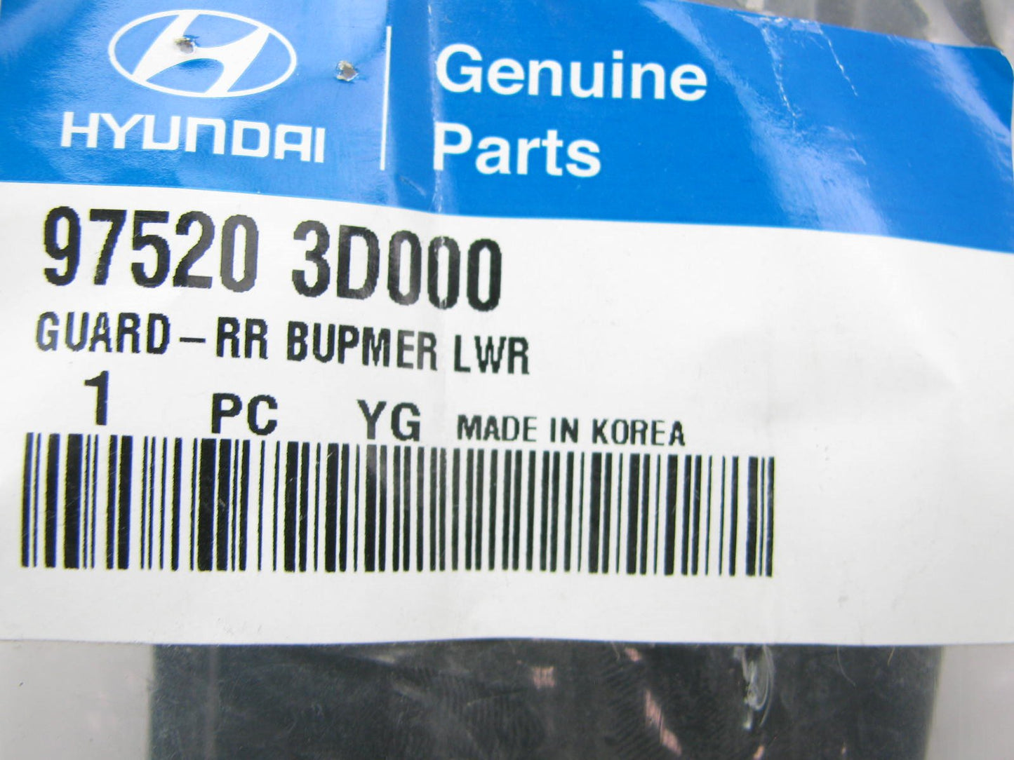 New OEM Rear Bumper Lower Guard Left Driver For 02-05 Sonata 975203D000