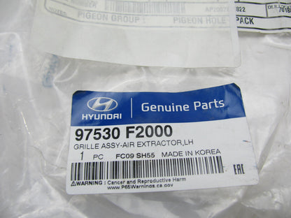 NEW GENUINE Left Drivers Side Rear Quarter Panel Vent OEM For Hyundai 97530F2000