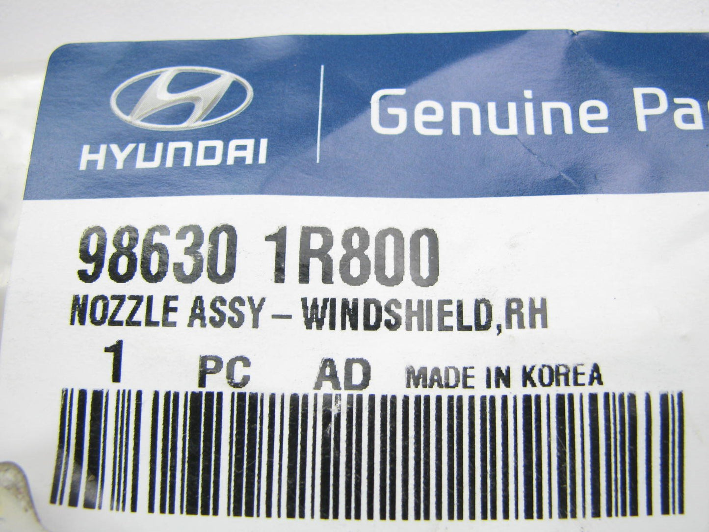 New Front Windshield Washer Nozzle Right Passenger For 12-14 Accent 986301R800