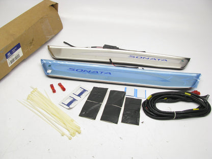 New Oem Illuminated Door Sill Scuff Plates For 15-16 Hyundai Sonata C2045ADU00
