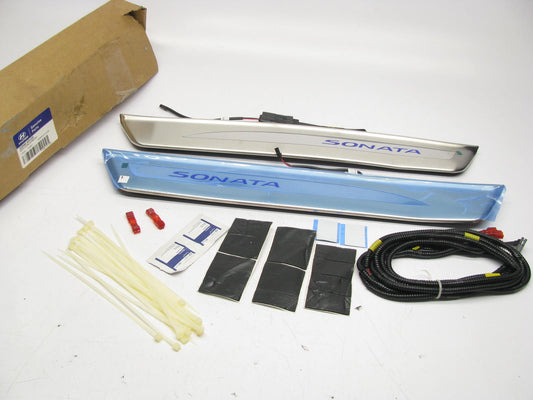 New Oem Illuminated Door Sill Scuff Plates For 15-16 Hyundai Sonata C2045ADU00
