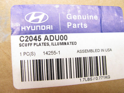 New Oem Illuminated Door Sill Scuff Plates For 15-16 Hyundai Sonata C2045ADU00