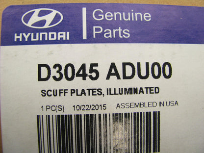 NEW - OEM FRONT Illuminated Door Sill Scuff Plates For 16-18 Hyundai Tucson