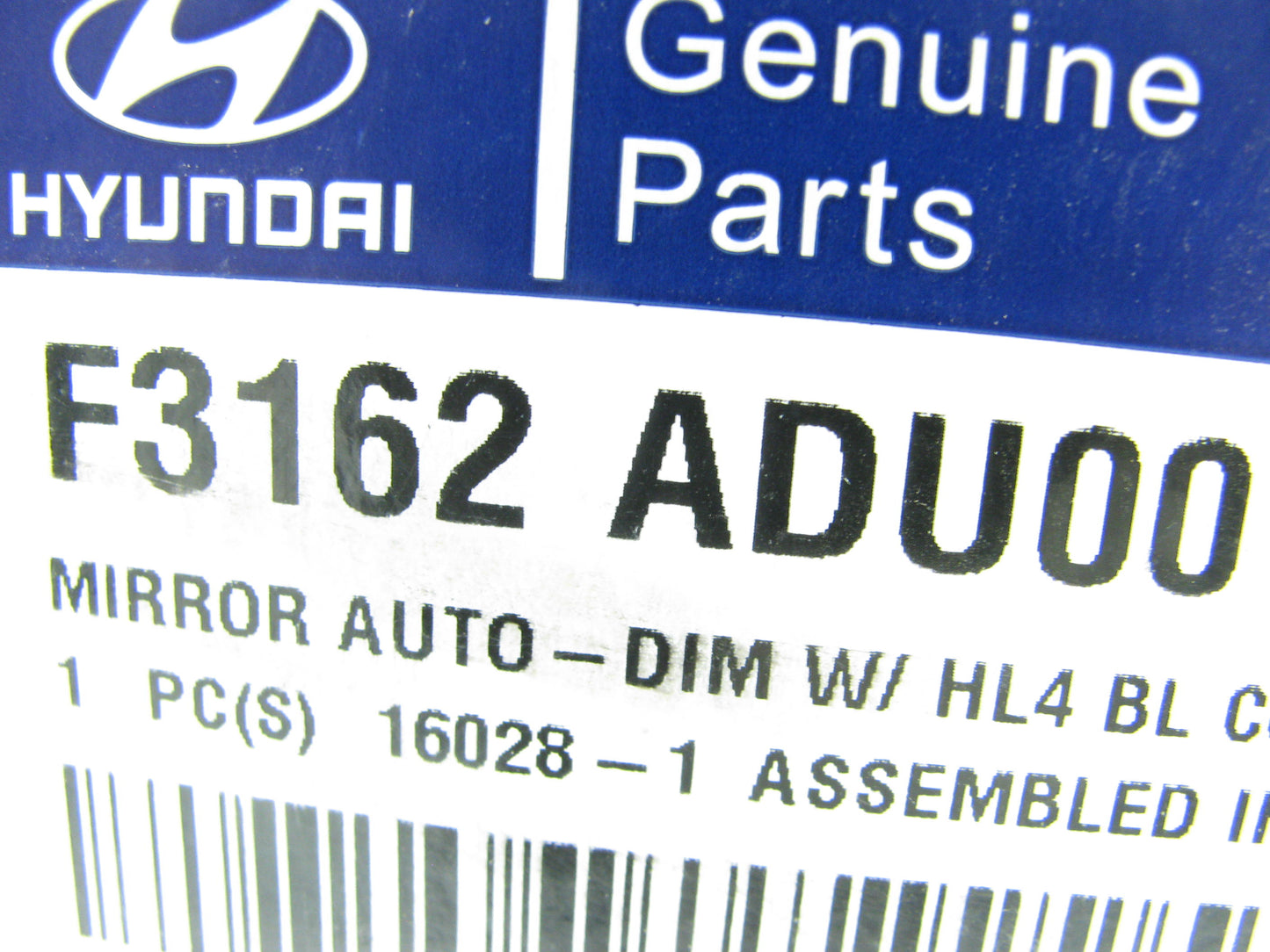NEW OEM F3162ADU00 HomeLink Auto Dimming Rear View Mirror Kit For 17-18 Elantra