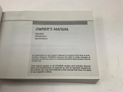 USED - Owners Manual OEM For 2015 Hyundai Sonata FC10EU56M