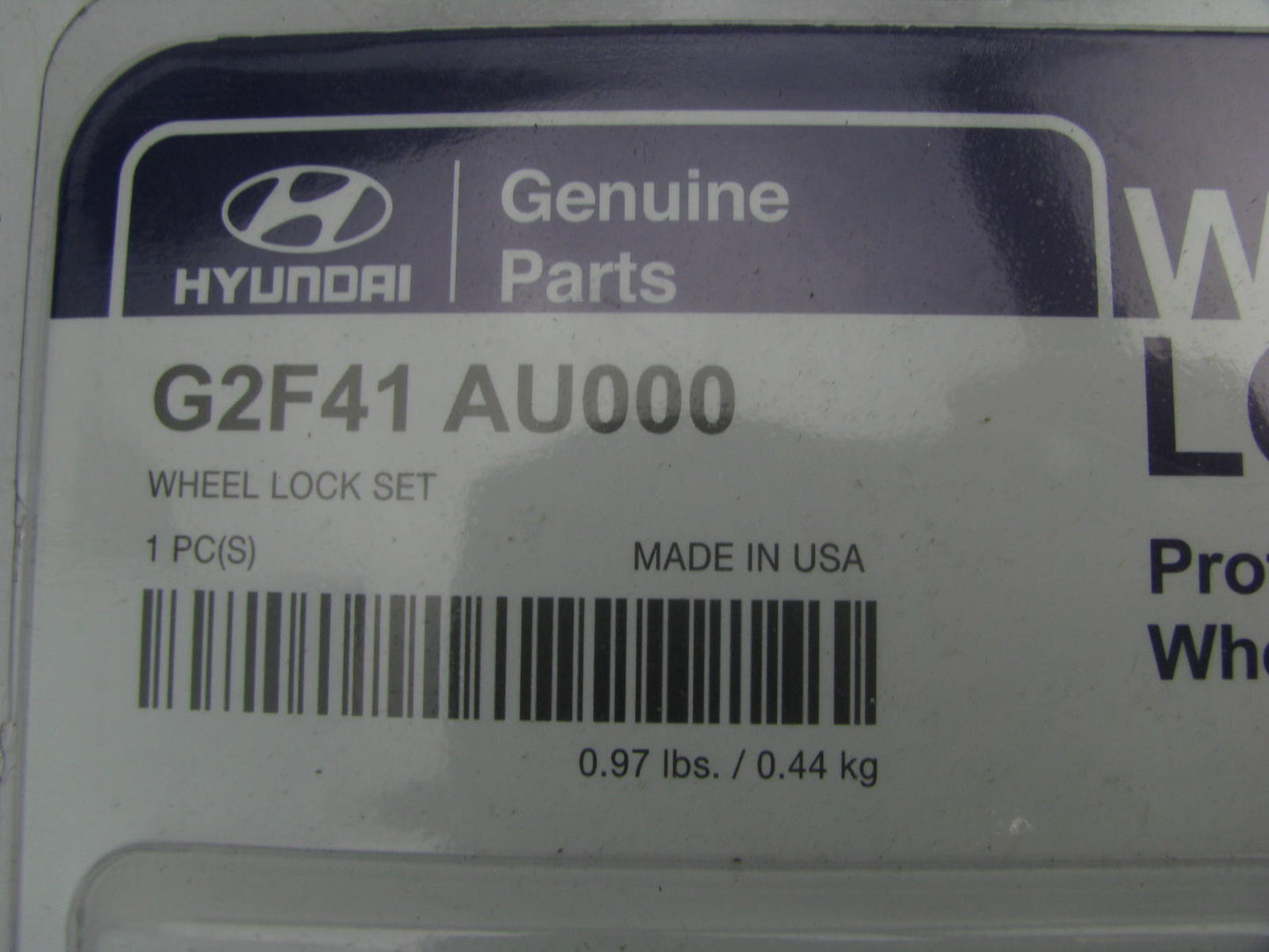 NEW - OEM G2F41AU000 Wheel Lock Set For 2017 Hyundai Ioniq