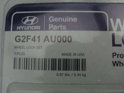 NEW - OEM G2F41AU000 Wheel Lock Set For 2017 Hyundai Ioniq