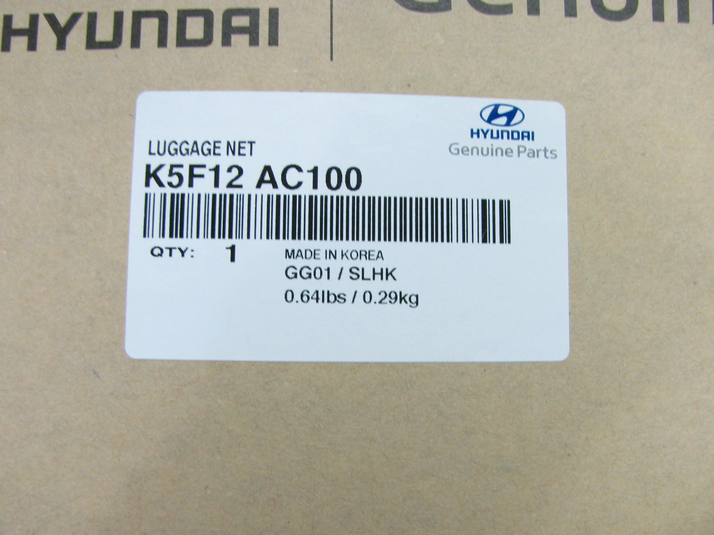 NEW Pickup Bed Envelope Cargo Net OEM For 2022-24 Hyundai Santa Cruz K5F12AC100