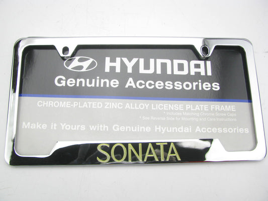 NEW OEM Chrome Plated Zinc License Plate Frame For Hyunda Sonata LFCZ41916