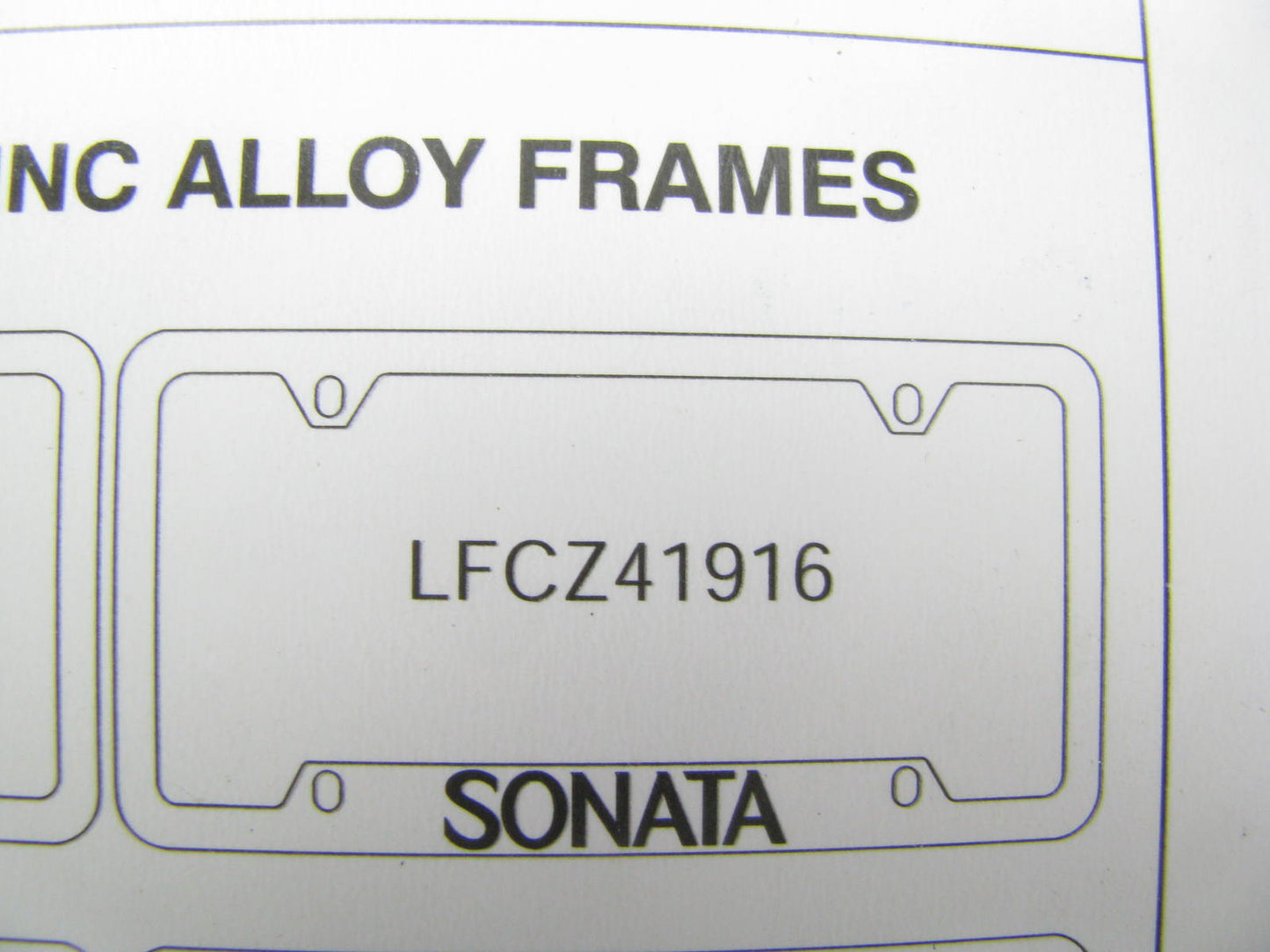 NEW OEM Chrome Plated Zinc License Plate Frame For Hyunda Sonata LFCZ41916
