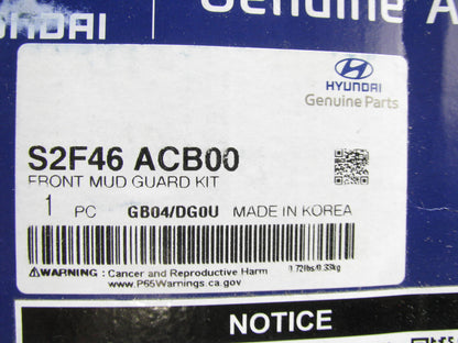 NEW - OEM S2F46ACB00 FRONT Splash Guards / Mud Flaps For 21-23 Hyundai Santa Fe