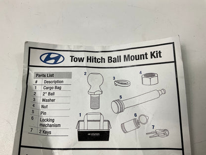 Class 3 Trailer Hitch Ball Mount Kit W/ Locking Pin OEM For Hyundai S2F61AU400