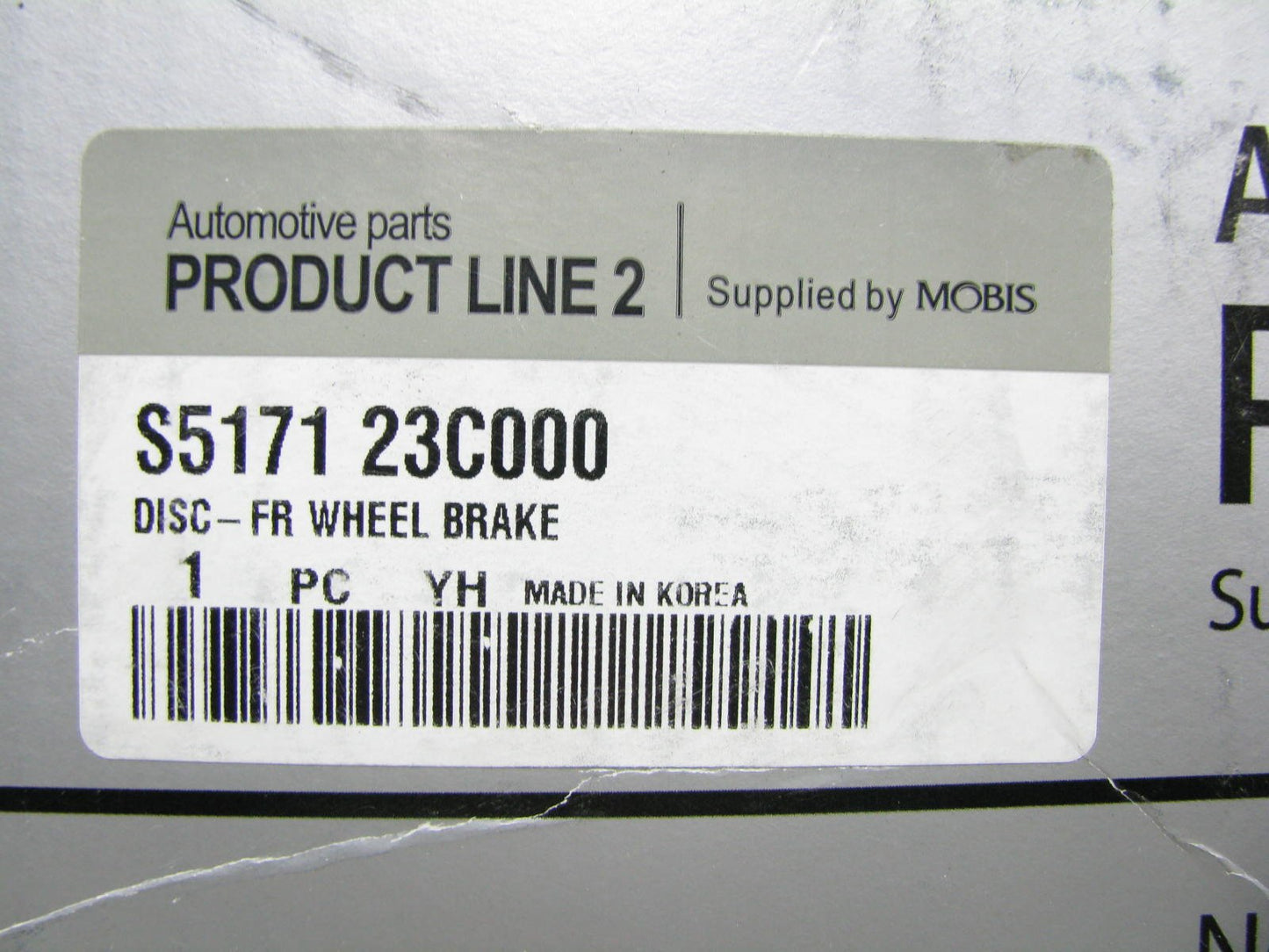 NEW GENUINE OEM 517123C000 Front Disc Brake Rotor For Hyundai