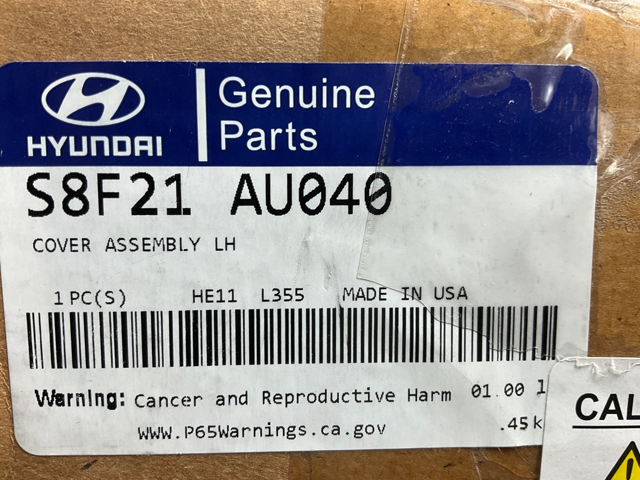 NEW Left Drivers Side End Cover Crossbar Rail OEM For 20-23 Palisade S8F21AU040